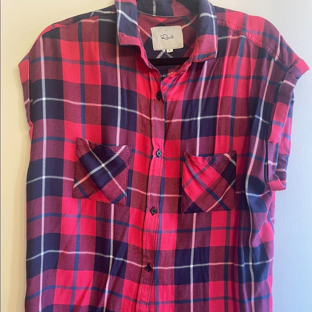 Rails short sleeved flannel